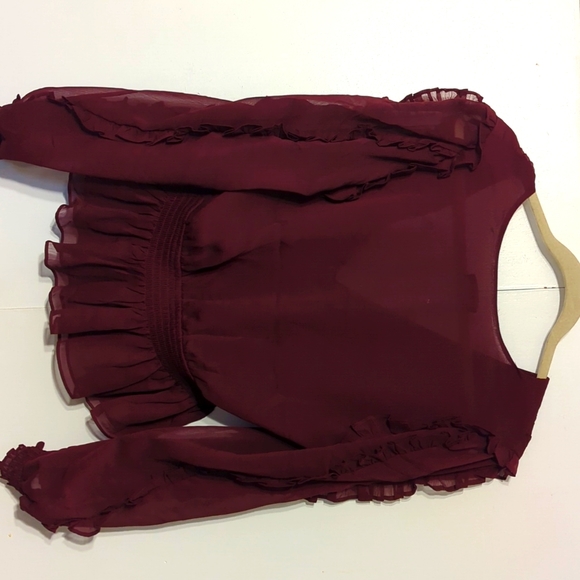 Express, M, Maroon Blouse - Picture 5 of 6